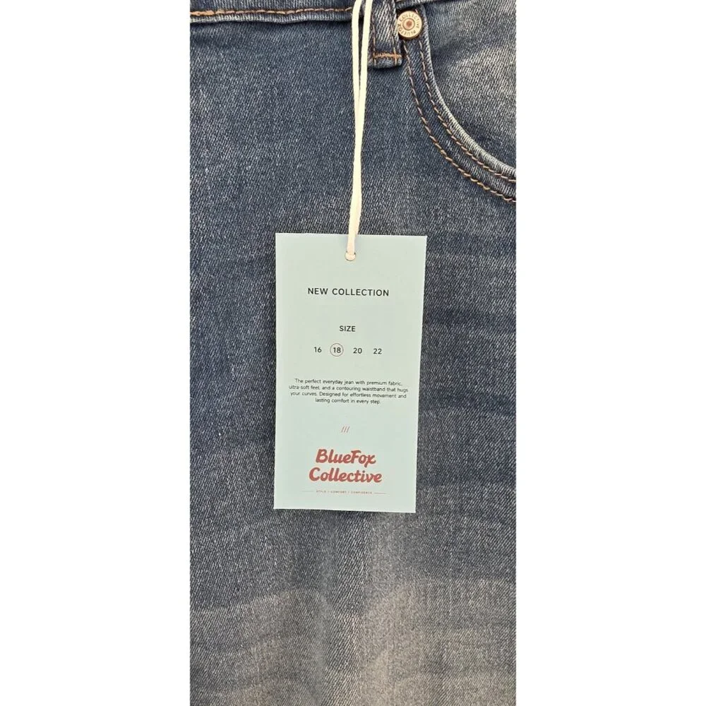 BlueFox Collective Womens‎ 18 Wide Leg Cropped Jeans High Rise Floral Hem